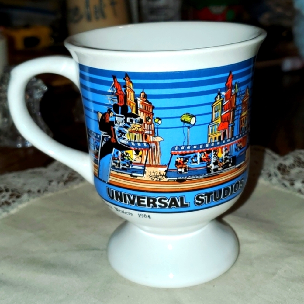 1984 Universal Studios Glazed Ceramic Coffee Tea Mug Cup-80z-VINTAGE-Western-EC